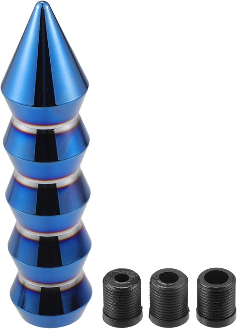 ACROPIX Universal Shift Knob Automatic Stick Gear Shifter Knob for Cars with 3 Adapters 8mm 10mm 12mm Burnt Blue - Pack of 4...