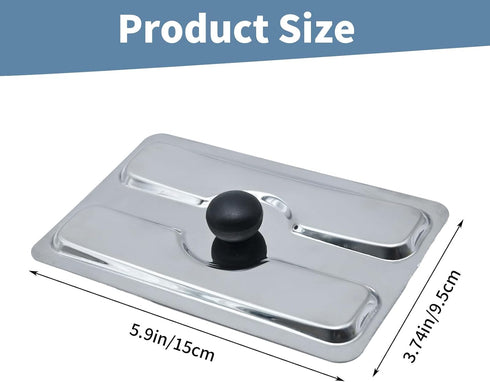 2pcs Toaster Dust Cover, Stainless Toaster Appliance Top Cover, Steel Electric Bread Maker Upper Cover for Bread Machine...