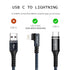 90 Degree iPhone Charger Fast Charging Cable 2Pack 10ft 6ft USB C to Lightning Right Angle Black......