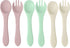 PandaEar Silicone Baby Spoon and Fork Set| 6 Pack First Stage Baby Self Feeding Spoons 6+ Months| Toddler Baby Utensils 6-12 Months| Infant Baby L...