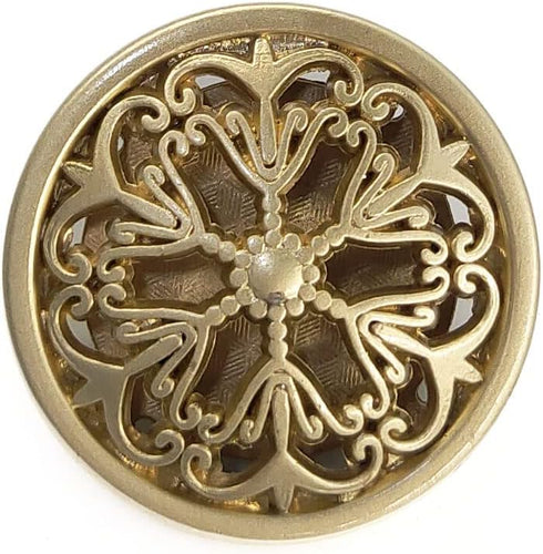 20 pcs Vintage Openwork Golden Metal Sewing Coat Buttons with Shank -25mm -1"...