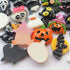 Chenkou Craft Random 50pcs Mix Lots Resin Flatback Flat Back Halloween Craft Embellishment Wizard Pumpkin Lantern Ghost Spider Skull Castle+Clear ...