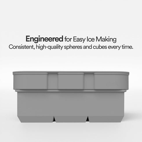 glacio Silicone Ice Cube Trays – Large Silicone Molds for 2-Inch Ice Cubes and Spheres Whiskey Ice Cube Trays with Lids for Cocktails & Bourbon – ...