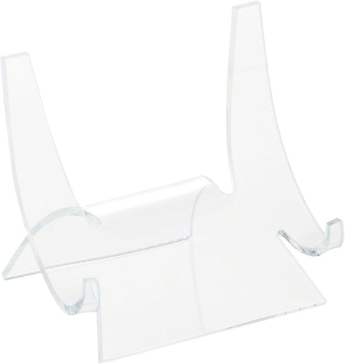 Plymor Clear Acrylic Double-Scoop Display Easel, 3.5" H x 3.875" W x 3.125" D (2 Pack)...