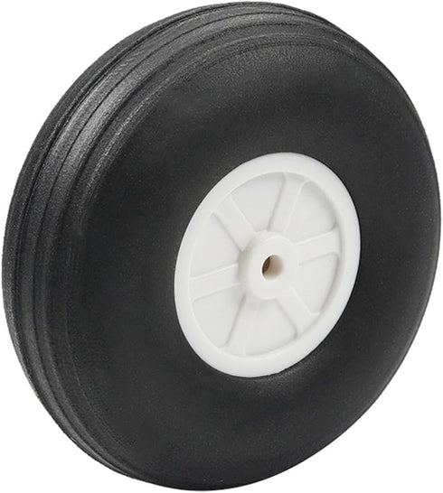 Heyiarbeit 3.5" RC Model Airplane Foam Wheel Super Light Tire and Wheel Sets for RC Airplane PU Sponge Tire with Plastic Hub 1 Pcs...