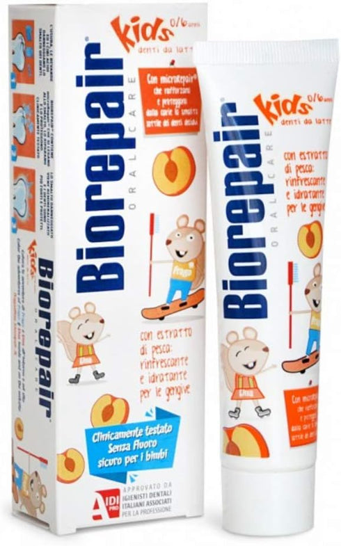 Biorepair Kids 0-6 Oral Care Toothpaste Peach 1.7fl.oz 50ml...
