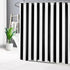 LB Black and White Shower Curtain,Striped Bathroom Curtain,72x72 inch Waterproof Polyester Fabric,Fashion Bath Decor,Ring Hooks Included...