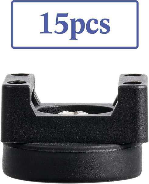 Yookeer 15 Pieces Magnetic Cable Clips Zip Tie Mount Base Black Magnetic Wire Holder Multipurpose Cable Ties Mount Wire Clips Management Base Elec...