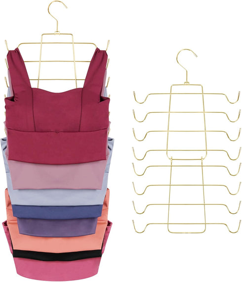 ZEDODIER Tank Top Hanger, Space Saving Bra Hamgers, Non-Slip Hanging Sport Bras Holder, Closet Organizers and Storage for Camisoles Tank Tops Bras...