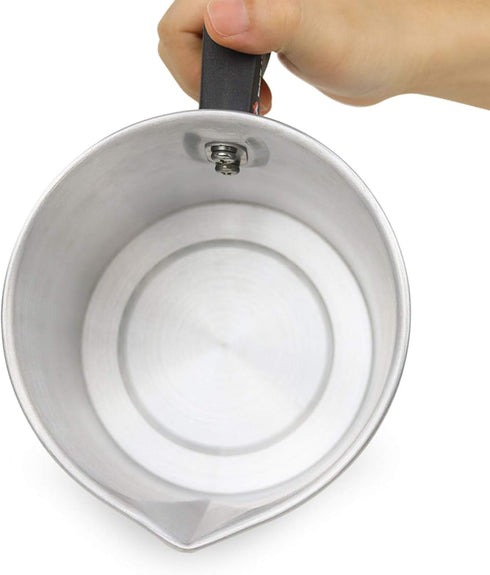 EricX Light Candle Making Pouring Pot,2 pounds,Double Boiler Wax Melting Pot,Dripless Pouring Spout & Heat-Resisting Handle Designed,Aluminum Cons...
