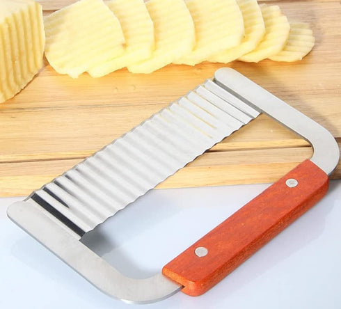 Pack of 2 Stainless Steel Wavy & Straight Soap Mold Loaf ?soap cutter Garnish Potato Vegetable Cake Cutter Cutting Tool...