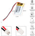 3.7V 170mAh Battery 651723 Lithium Polymer Ion Rechargeable Li-ion Li-Po Battery with 2P PH 2.0mm Pitch Connector...