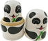 Winterworm 5.1” Cartoon Panda Russian Wooden Nesting Dolls for Kids Handmade Paints Stacking Toys Matryoshka Dolls 5 Pieces Panda Bear Party Suppl...