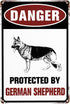 Beware Of Dog Sign Warning Signs For Fence German Shepherd Sign Outdoor House Signs 8x12 Inches...