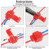 180Pcs Quick Splice Wire Connectors, Solderless Snap Wire Connector, Electrical Wire Splice Connector, Insulated Wire Crimp Connectors Terminal Jo...