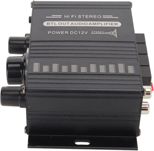 Power Amplifier, AK-160BT Bluetooth 5.0 Stereo Audio, 2 Channel Amplifier Receiver 20W x 2, 12V Mini Home Power Amplifier Universal for Car Home B...