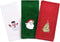 Embroidered Christmas Towels, 3-Pack Gift Set; 100% Cotton, Multi-Purpose Hand & Dish Towels for Kitchen & Bath by LUOWAN...