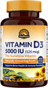 VITALITOWN Vitamin D3 5000 IU (125 mcg), Supports Bone, Immune, Teeth, Muscle & Nerve Health, D3 Vitamin, Easy-to-Swallow, Vegetarian, 360 Softgel...