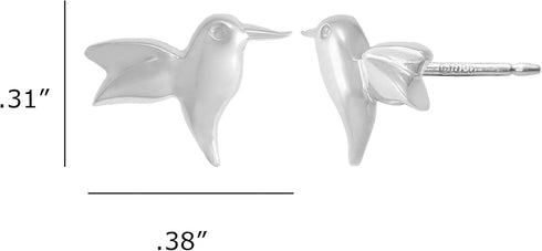 Boma Jewelry Sterling Silver Hummingbird Stud Earrings...
