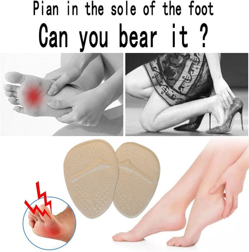 3 Pairs Metatarsal Pads for Women,Ball of Foot Cushions Soft Gel Forefoot Cushion Inserts for Women Shoes Relieves Pain and Discomfort,Sweat Absor...