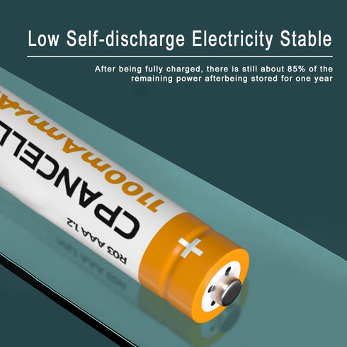 AAA Rechargeable Batteries 1100mAh AAA Rechargeable NiMH Battery (4 Count)...