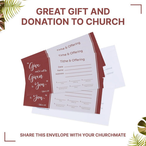 Swanson Christian Products Cash Envelopes For Tithes And Offering Church Supplies Pack of 100 - GIVE (NIV Scripture) Tithe Offering Envelopes for ...
