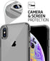 TENOC Phone Case Compatible with iPhone Xs Max, Gray Case Clear Shockproof Protective Bumper Slim Cover for 6.5 Inch...