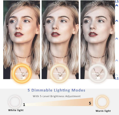 Video Conference Lighting,Webcam Lighting,Ring Light for Monitor Clip On,Zoom Call Lighting, Remote Working, Distance Learning,Self Broadcasting a...