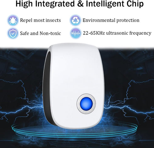 Ultrasonic Pest Control Repeller 6 Packs Electronic Plug in Indoor Sonic Repellent Pest Control for Cockroach Bugs Roaches Insects Mice Spiders Mo...