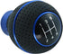 5 Speed Shift Knob Round Ball Gear Stick Leather Shifter Knob Handle Transmissions Fit Most Manual Cars Truck SUV Vehicle (Black+Blue)...