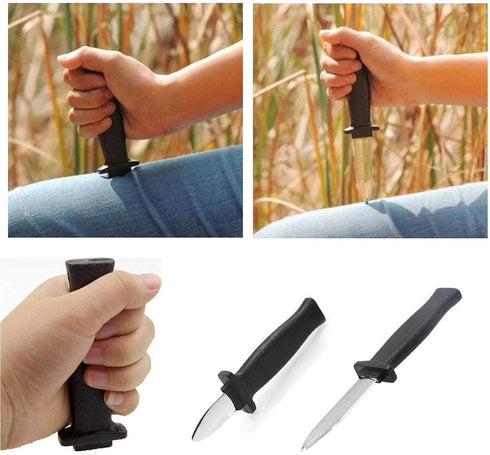 Retractable Plastic Knife Prop Costume Disappearing Dagger Knife Fake Trick Gadget Toy For Halloween Fools Day Party (3 PCS A)...