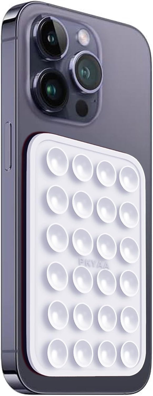 PKYAA Silicone Suction Phone Case Mount, Silicon Adhesive Phone Accessory for Smartphones, Hands-Free Mirror Shower Phone Holder for Selfies, Tikt...