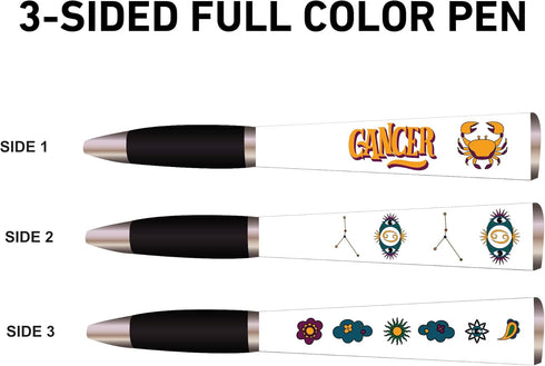 Zodiac Sign Ballpoint Pen (1 Pen, 3-Sided) Zodiac Gifts, Horoscope Gifts, Cool Pens, Zodiac Decor, Pretty Pens - Fancy Pens, Great Astrology Gifts...