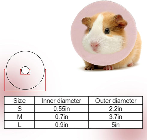 Hamster Recovery Collar Protection Cone After Surgery, Small Animals Adjustable Protection Collar for Rat Bird Rabbit Guinea Pig, Anti-Lick Anti-b...