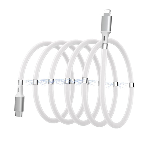 for USB C to Lightning Magnetic Charging Cable(3.3ft) Absorption Nano Tangle-Free roll up Organized Fast Charger Magnet Charger Cord for Phone14/1...