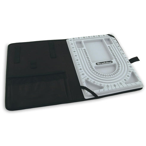 Beadalon 34" Bead Board with Case – Flocked, Anti-Roll Bead Tray with Cover – Ideal Jewelry Design Tool for Crafters, DIYers, Bracelet Making – Me...