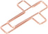 Fdit 100PCS Cross Paper Clips, Rose Gold Metal Paper Clamps for Document Note Sorting Organizing Paperwork Office School and Personal Use...