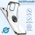 Compatible with iPhone 13 Case 6.1 inch with Ring Holder Kickstand Clear Soft Silicone Flexible Shockproof TPU Cover Transparent Protective Phone ...