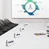 Mini Desktop Double-side Dry Erase Board, Foldable Double-side Stand-up Whiteboard with Dual-tip Marker (Two Board)...
