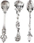 Fdit Vintage Style Coffee Spoons Set 3Pcs Dessert Spoons Royal Style Metal Carved Teaspoons for Kitchen Dining Bar and Tea Parties...
