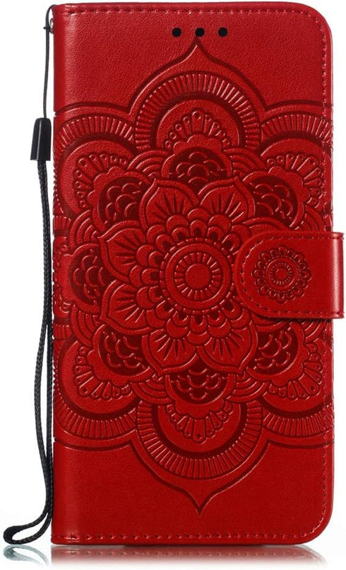 LEECOCO for Samsung A10E Case Mandala Embossing Luxury PU Leather Flip Notebook Wallet Bookstyle Magnetic Stand Card Slot Folio Bumper Protection ...