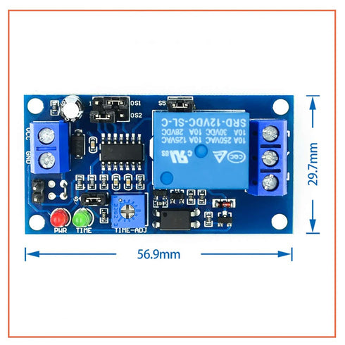 2 Pcs DC 12V Time Delay Relay Module Trigger Circuit Timer Timing Board Switch LED Indicator Display...