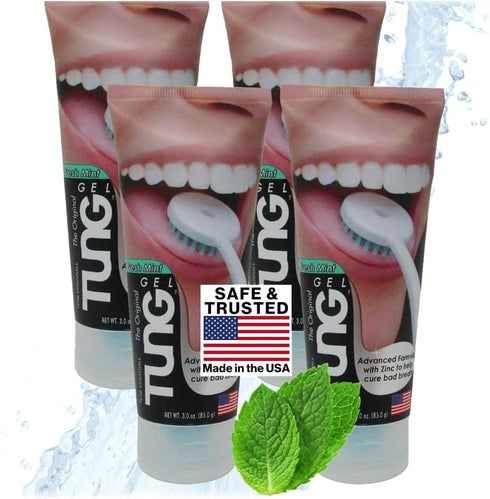 Tung Tongue Gel | Fresh Mint Tongue Cleaning Paste | Bad Breath and Halitosis | Mouth Odor Eliminator | Use with Tongue Brushes & Scrapers | Made ...