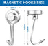 LOVIMAG Cruise Magnets, 40LBS Magnetic Hooks for Cruise Cabins, Swivel Magnet Hooks for Refrigerator, Fridge Magnets with Hooks for Kitchen Access...