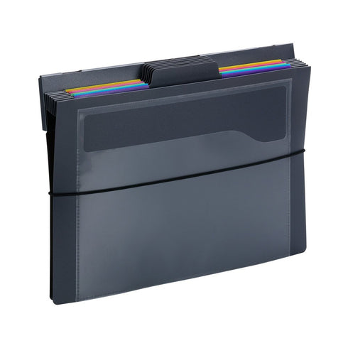 Smead Cascading Wall Organizer Gen 2, 6 Pockets, Letter Size, Gray/Jewel Pockets (92063)...