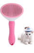 Self Cleaning Slicker Brush, Cat Brush with Release Button, Dog Shedding Brush for Grooming, Cat Comb Pet Massage Tool (Pink)...