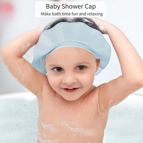 Baby Kids Shower Cap Shower Cap for Kids Shampoo Bath Bathing Hat Silicone Adjustable Washing Hair Shower Bathing Protection Bath Cap for Toddler,...
