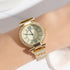 CdyBox Women Luxury Crystal Watch Classic Bracelet Watches Analog Quartz Wristwatch (Gold)...