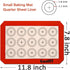 Small Macaron Silicone Baking Mat, 3 Pack Quarter Sheet Baking Mats (11.8 x 7.8 IN), Silicone Baking Sheet for Macarons, Cookies, Pastry, Pizza (R...