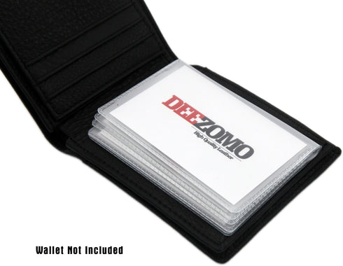 SET OF 2 Wallet Inserts Replacement 6 Page Card Holder for Bifold or Trifolds Wallet...
